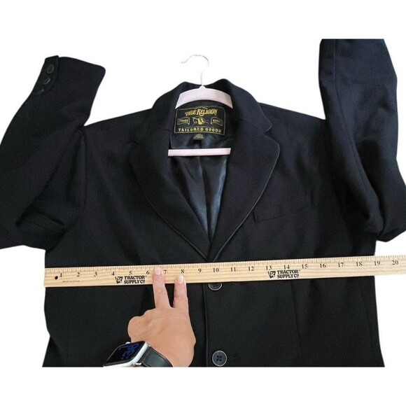 TRUE RELIGION Men’s CASUAL TAILORED PONTE BLAZER JACKET Long Sleeve STRETCH sz S - Picture 9 of 15